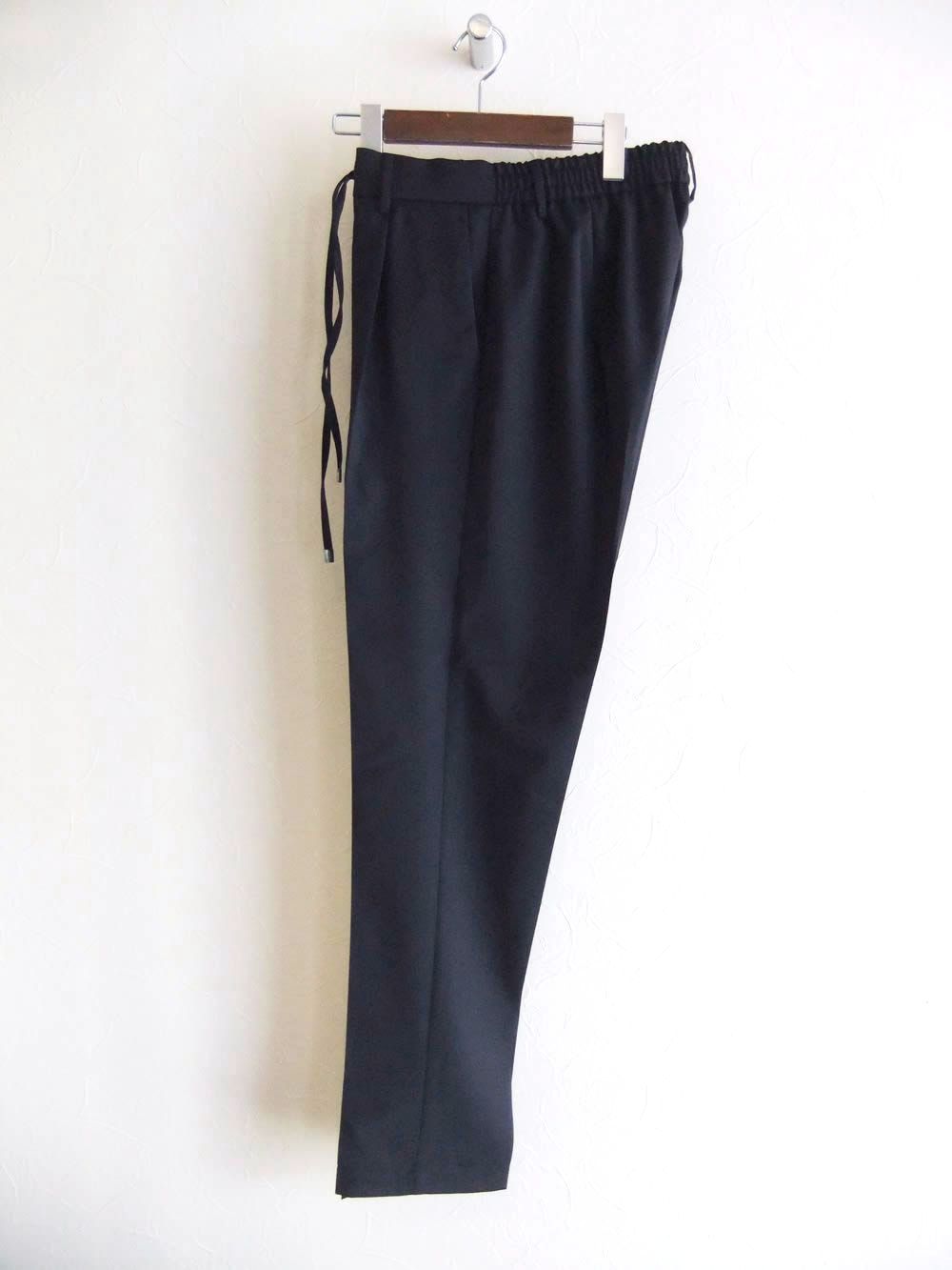 SPIAGGIA   スピアッジャ  (ネイビー)  テックウール  ワンタック パンツ