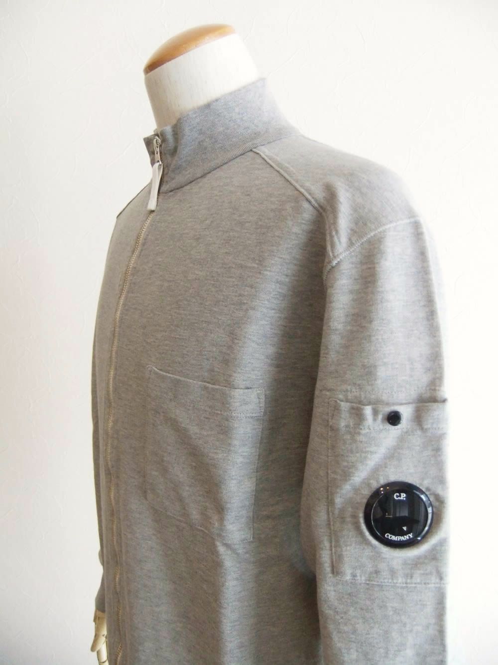 LIGHT FLEECE ZIP LENS SWEATSHIRT  (グレー)  スウェット トラックジャケット
