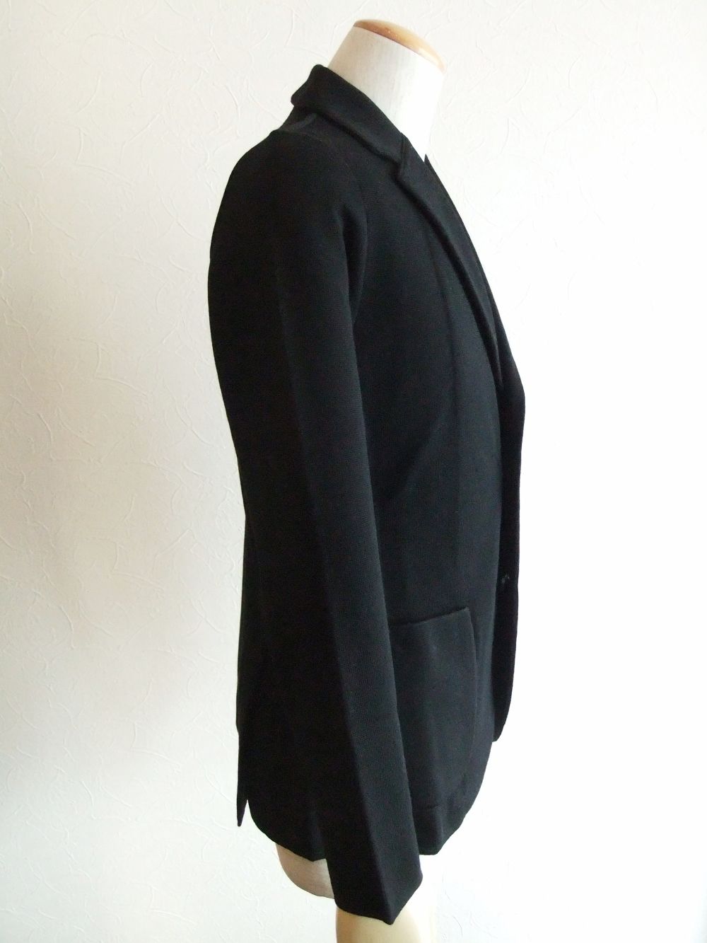 KNIT 2B JACKET  (ブラック)  ウール ニットジャケット