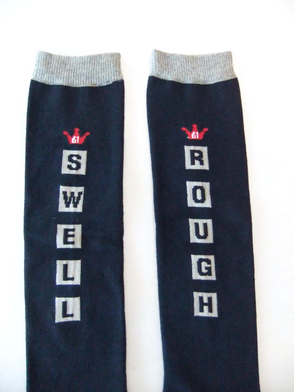 【LADIES】 CROWN HIGH SOCKS W.  ロゴ ハイソックス (ネイビー) RSA-23207