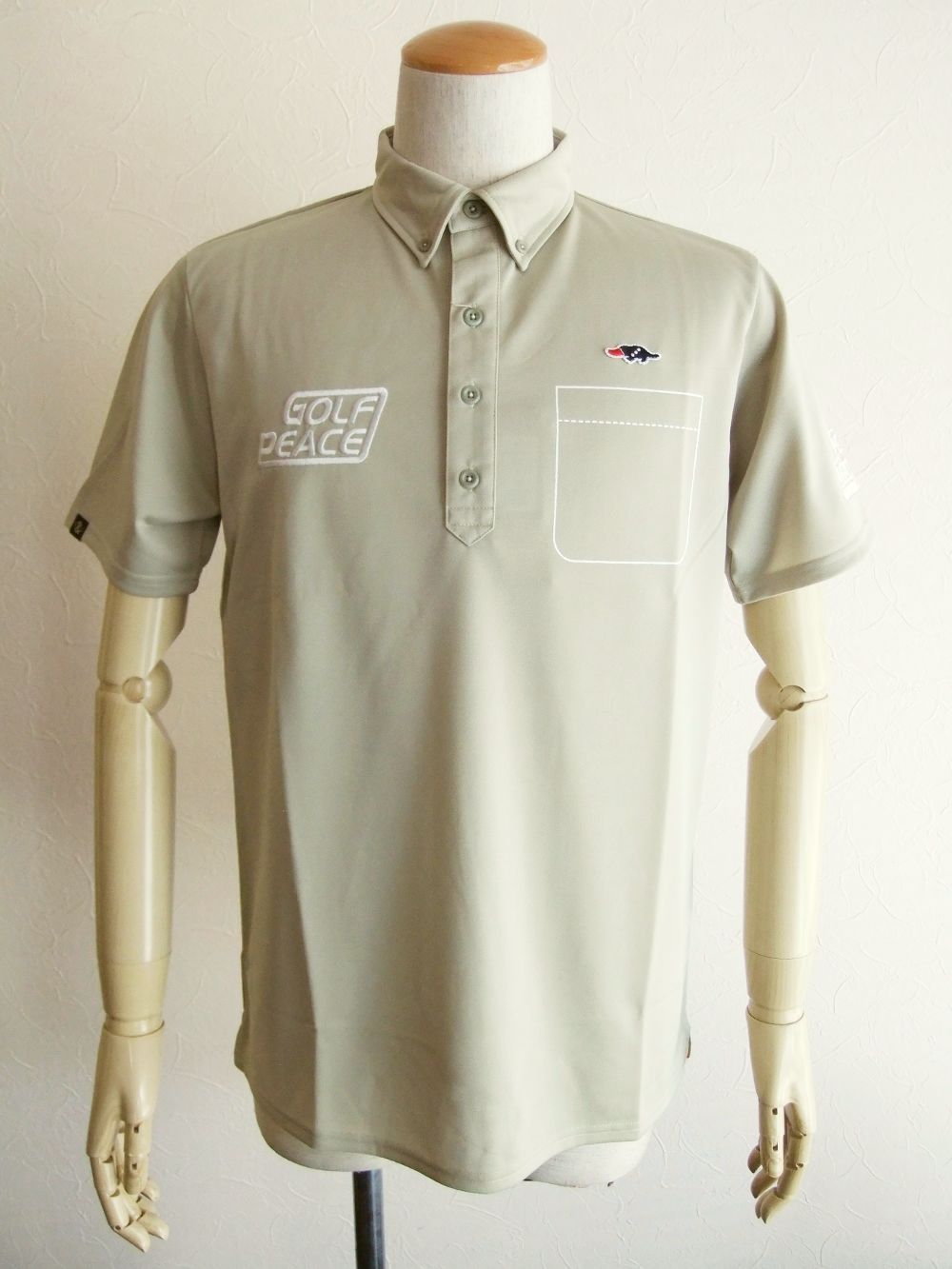 FAKE POCKET POLO (ベージュ)   半袖B.D.ポロ  RSM-22006