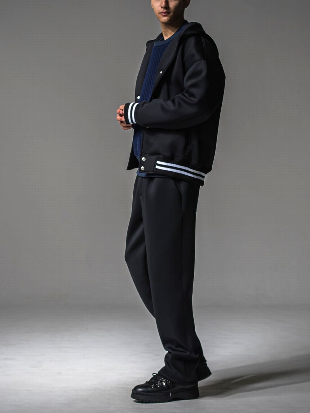 CHRIS EASY WIDE TUCK PANTS   ワイド イージーパンツ （ブラック）
