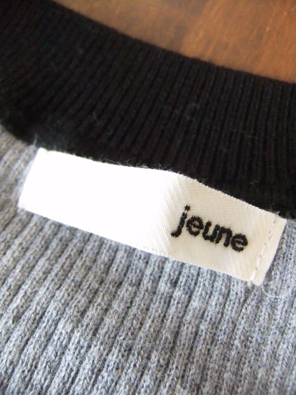 【タグ付き】jeune カーディガン ALDRIDGE - 【jeune】 コットン シルク クルーネック リブ
