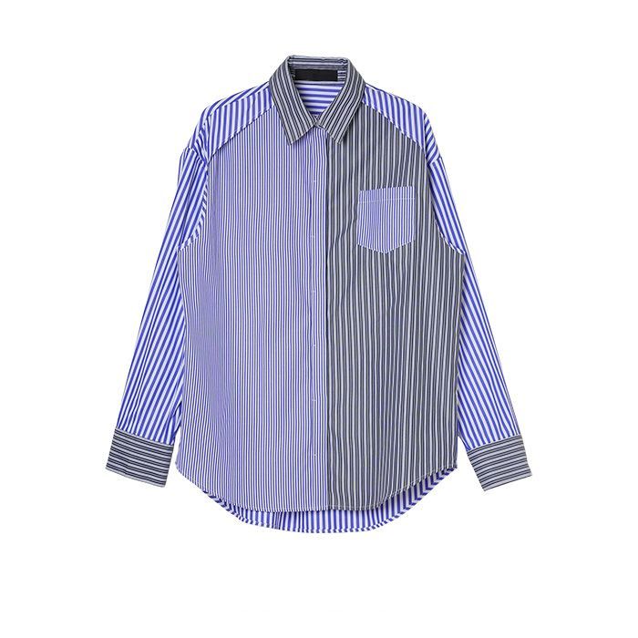 2WAY スリーブ 配色 デザイン シャツ    MMA116HEA