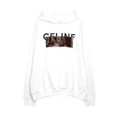 【MICALLE MICALLE Account】 HOMMAGE  CE PAINT HOODIE (ホワイト)   ロゴ フーディ  MAG101TDC