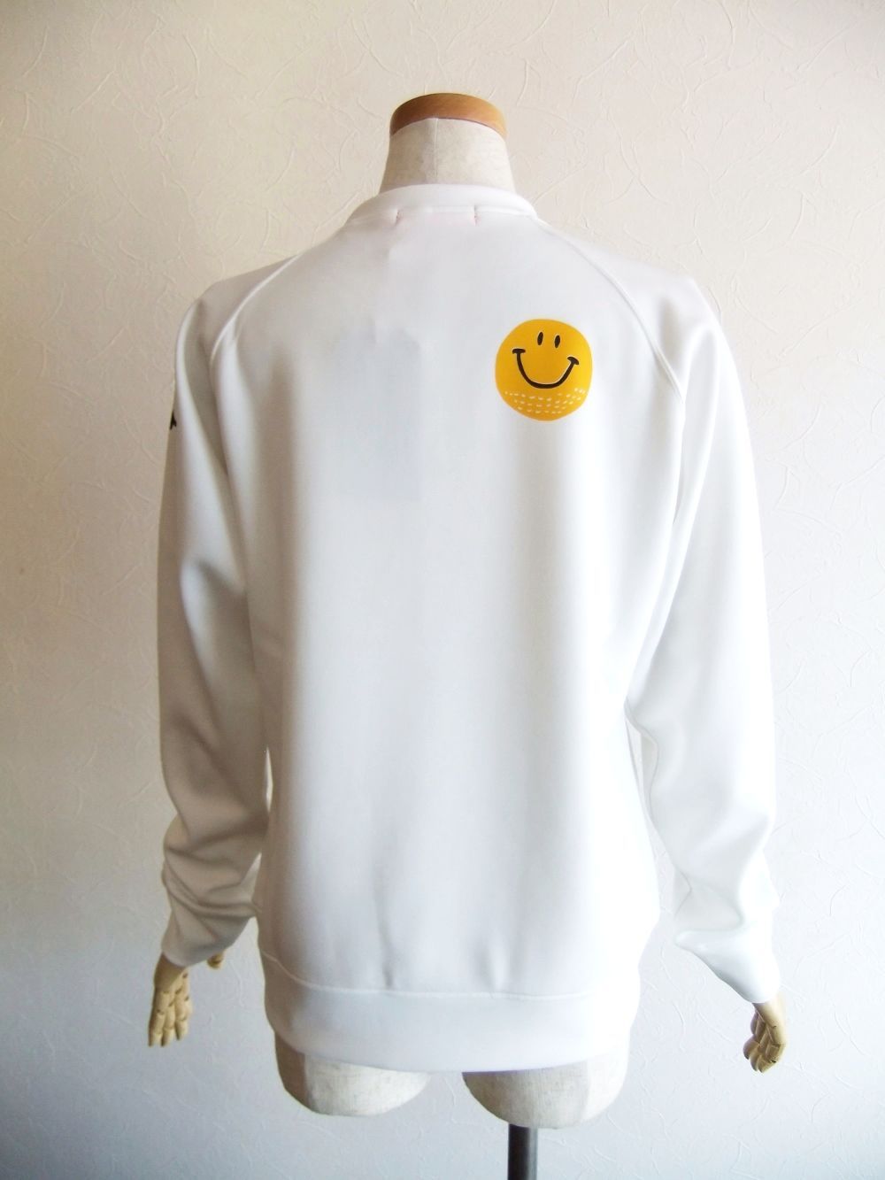 【LADIES】 SMILE SWEAT.W   ロゴ入りスウェットシャツ  (ホワイト) RSL-24201