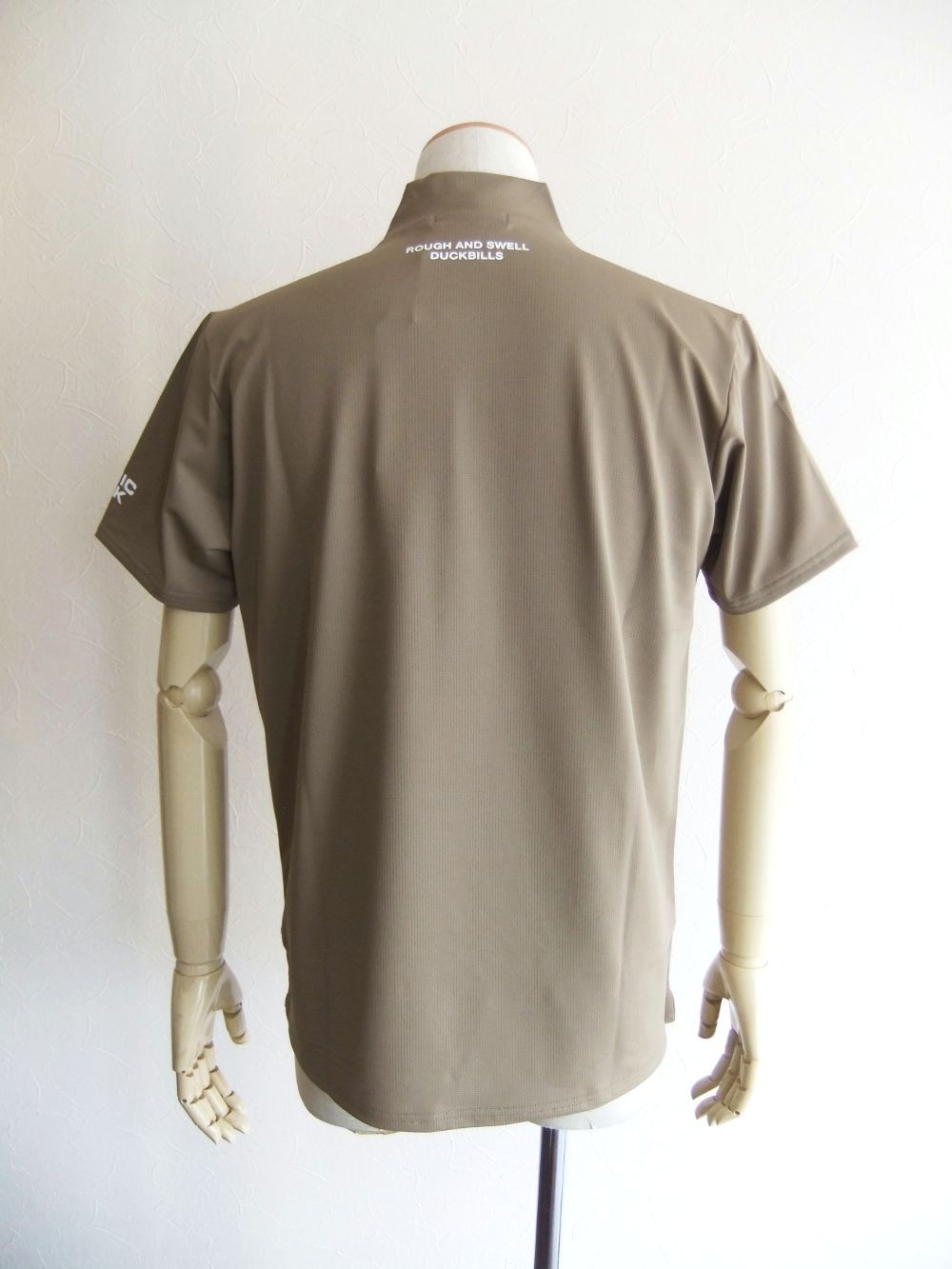 CHIC SICK TOUR MOCK  (ベージュ)  モックネック 半袖ポロシャツ RSM-23020