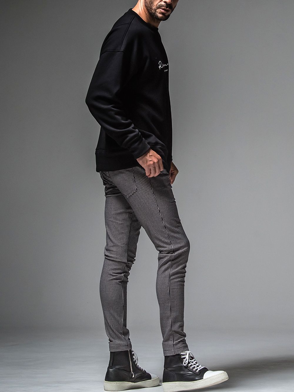 CHRIS EASY HEAT TUCK PANTS   (千鳥柄)  スラックス イージー タックパンツ