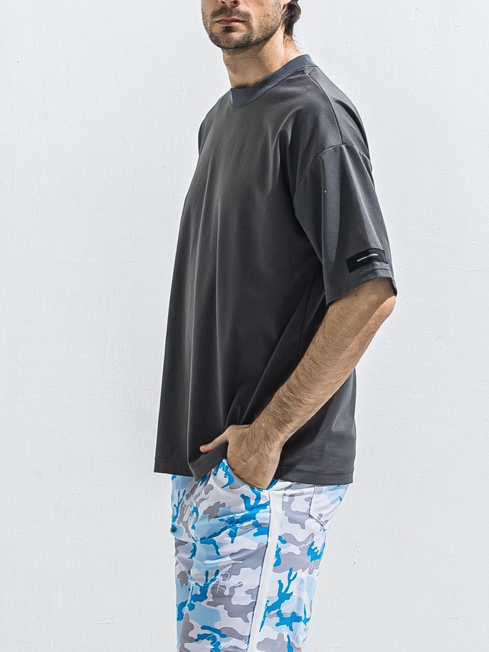 REV MESH OVER TEE  (グレー)   メッシュ オーバーTシャツ