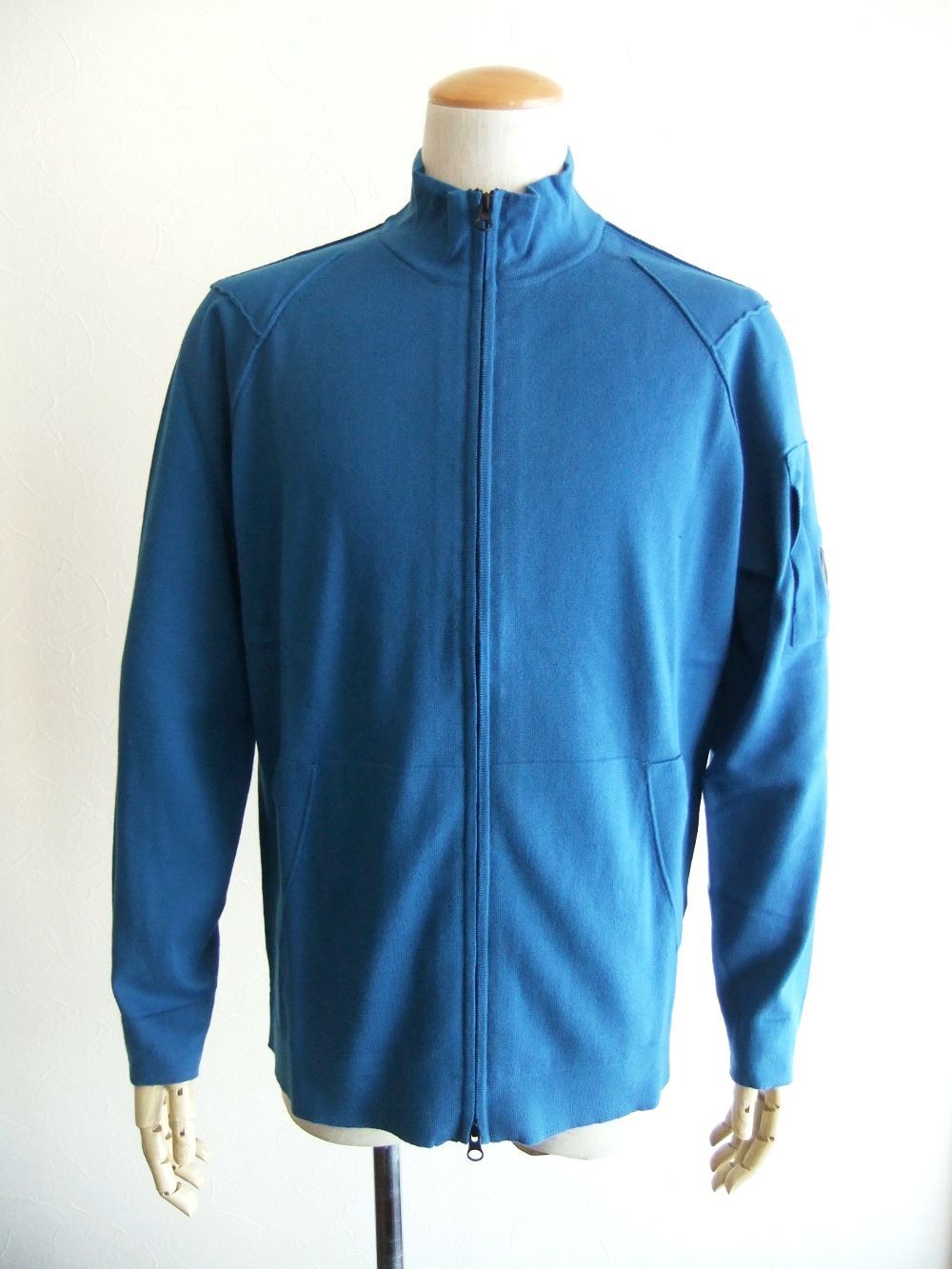 SEA ISLAND ZIPPED KNIT  (ブルー)  ZIP カーディガン