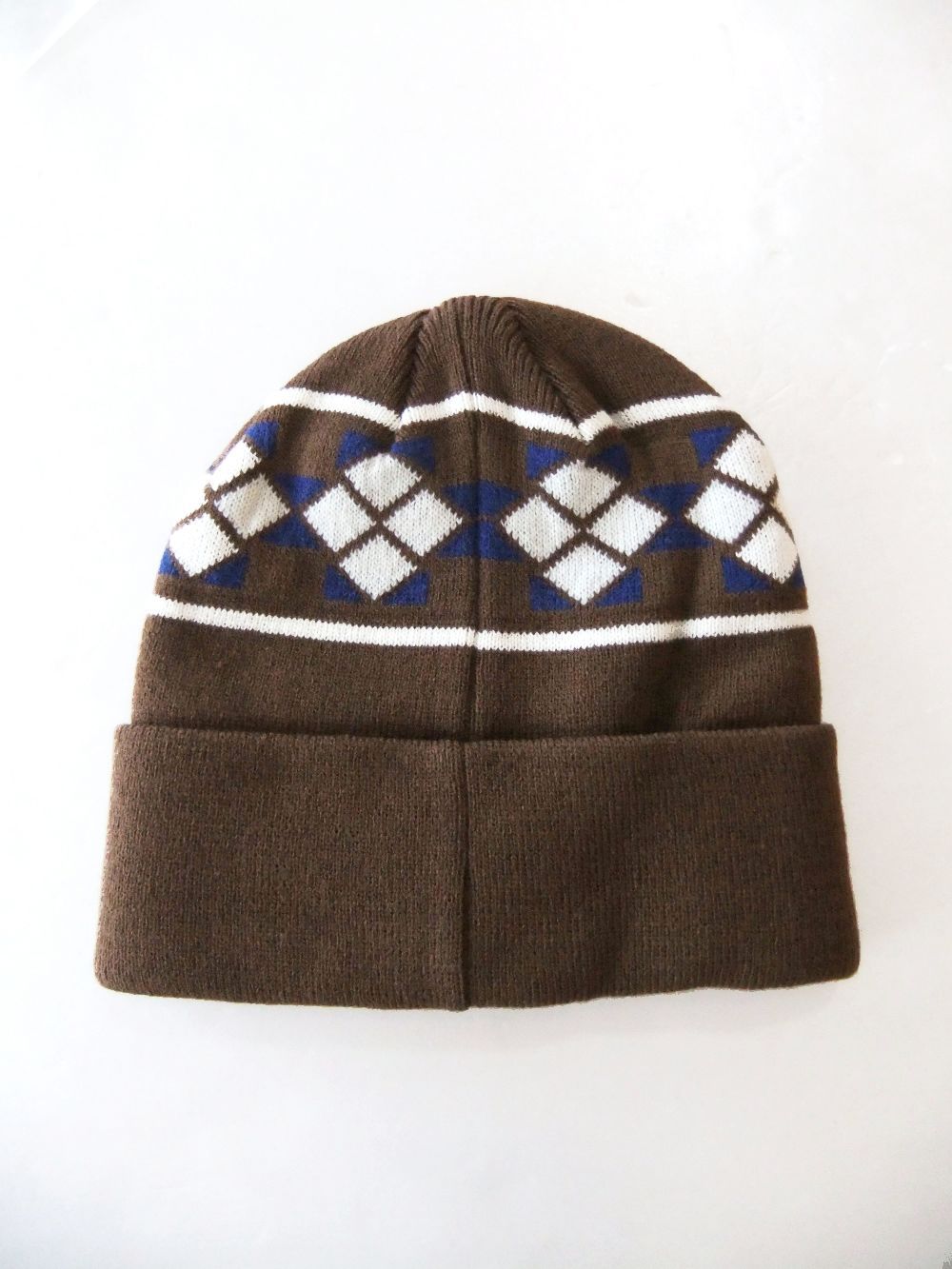 FAIR ISLE BEANIE   ロゴニットキャップ  ( ブラウン )   RSA-24207