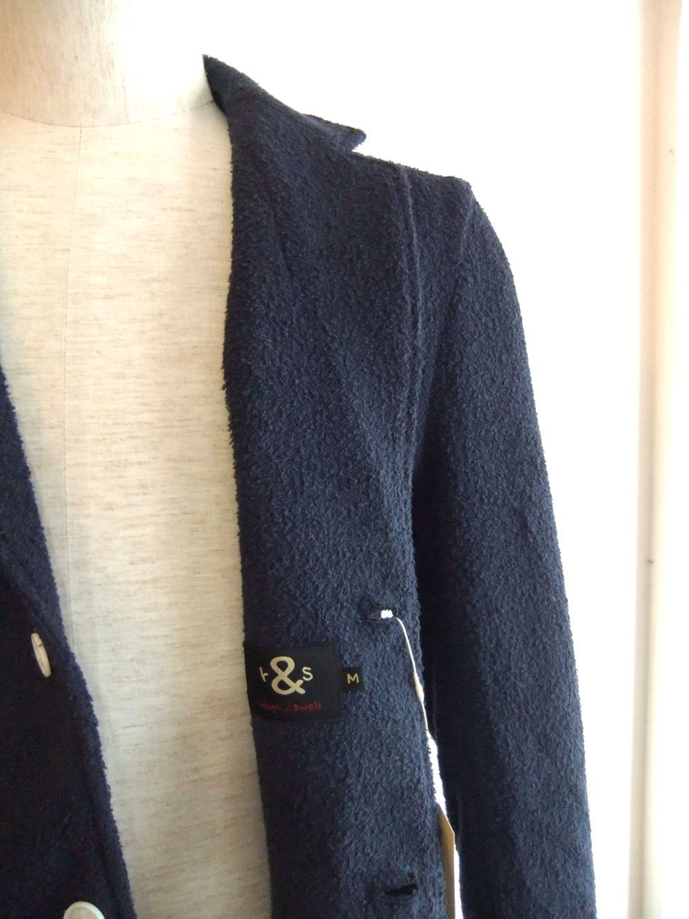 NAVY PATCH JACKET   パイル ジャケット ( ネイビー )
