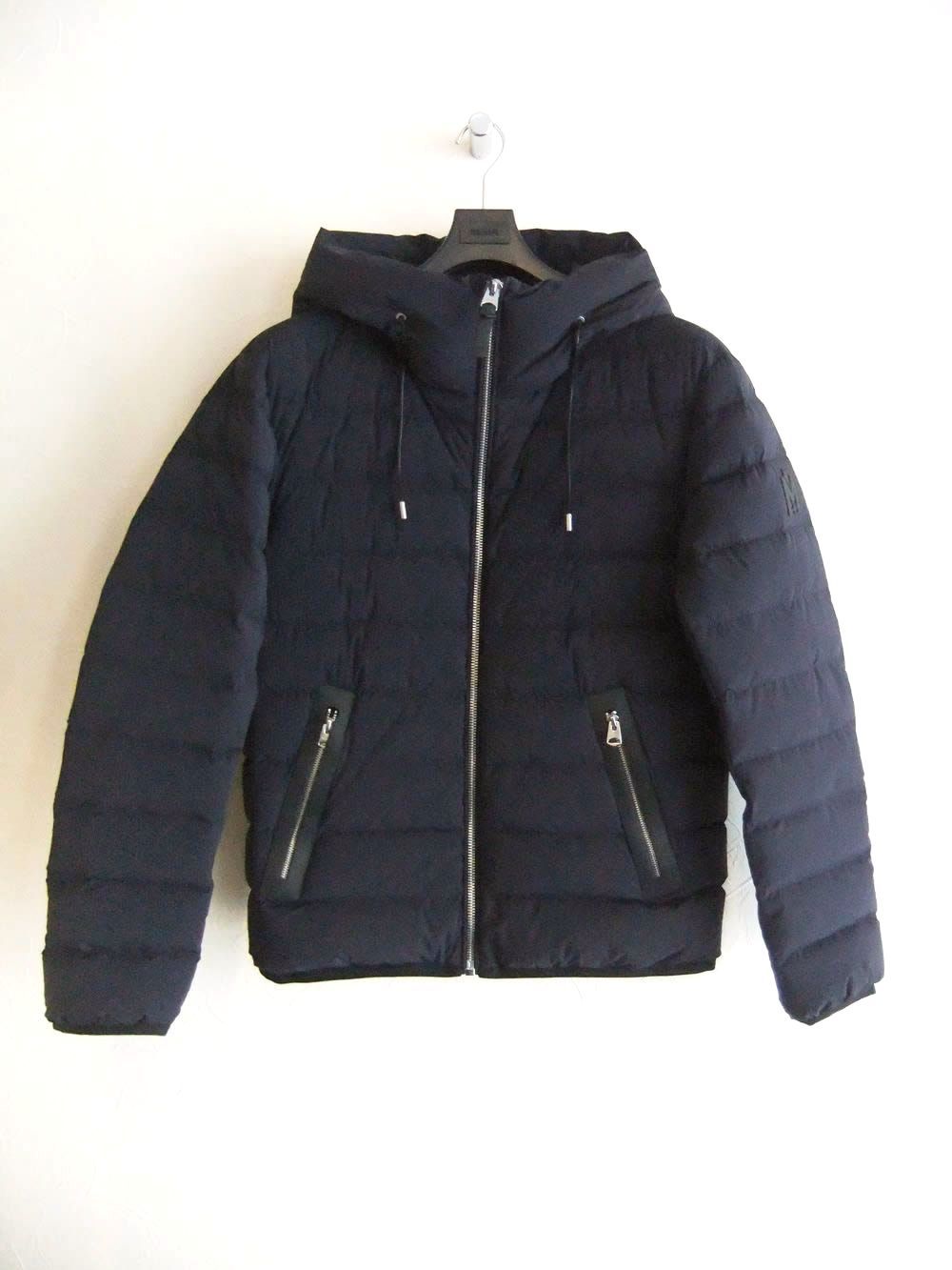 JACK-Z  (ネイビー)   撥水 ストレッチナイロン フーデッドダウンジャケット