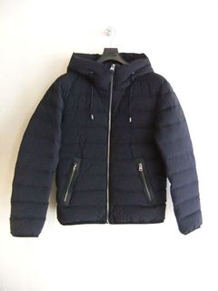JACK-Z  (ネイビー)   撥水 ストレッチナイロン フーデッドダウンジャケット