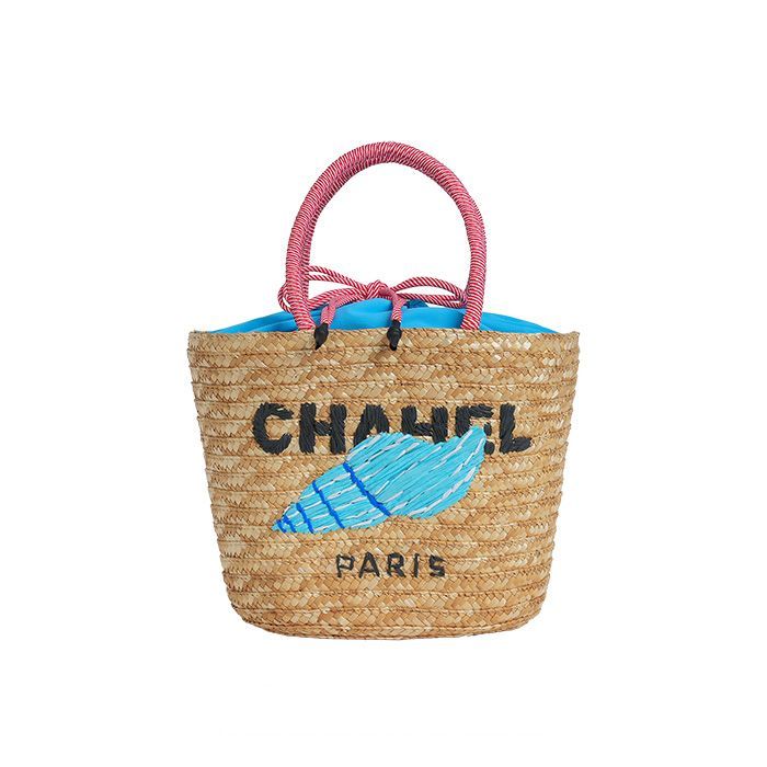 【MICALLE MICALLE Account】 HOMMAGE SMALL BASKET BAG 小 (ブルー×ピンク) オマージュ バスケット バッグ  MAB101GEB