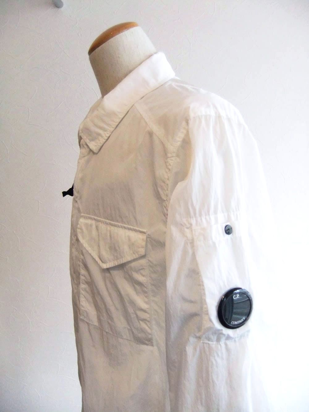 CHROME-R ZIP LENZ OVERSHIRT  (ホワイト)  ジップアップ オーバーシャツ