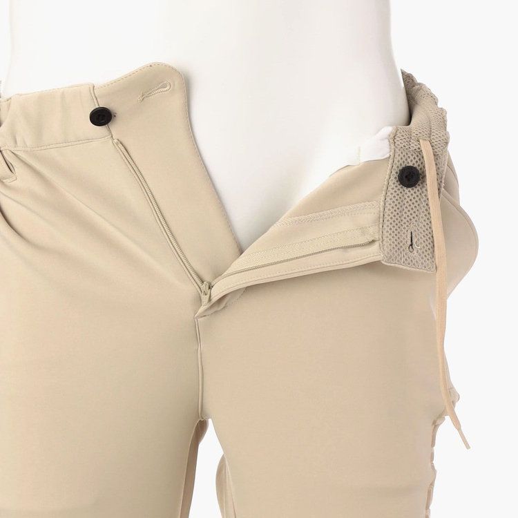 MENS 3D LOGO SLIM PANTS  (ベージュ) ロゴ ストレッチジャージパンツ