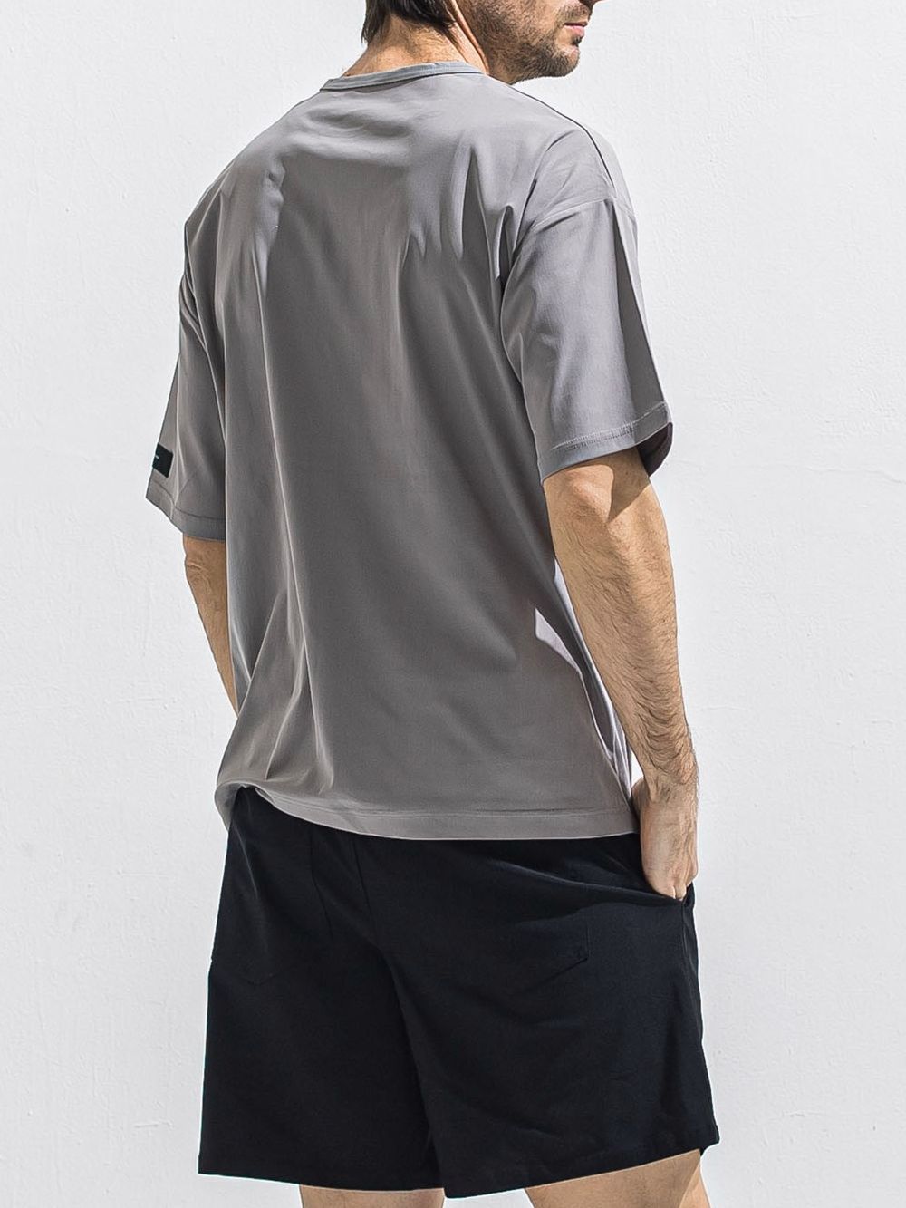 NYLON OVER T  (グレー)   ナイロンオーバーTシャツ