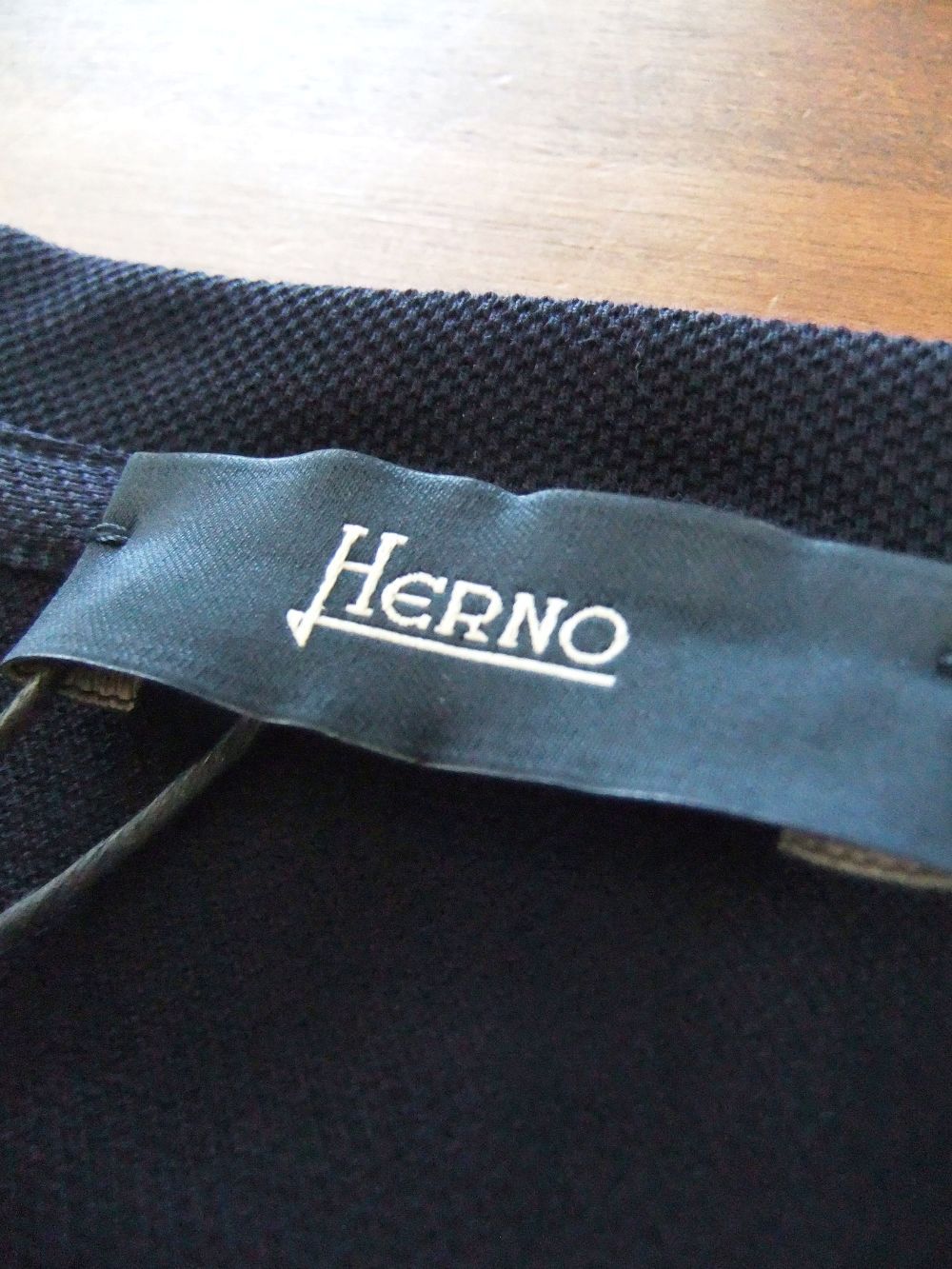 HERNO コットン ピケ クルーネック ロゴTシャツ (ネイビー) JG000129U-54002 - 44