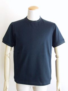 HERNO コットン ストレッチ クルーネックTシャツ (ネイビー)  JG0115U-52016