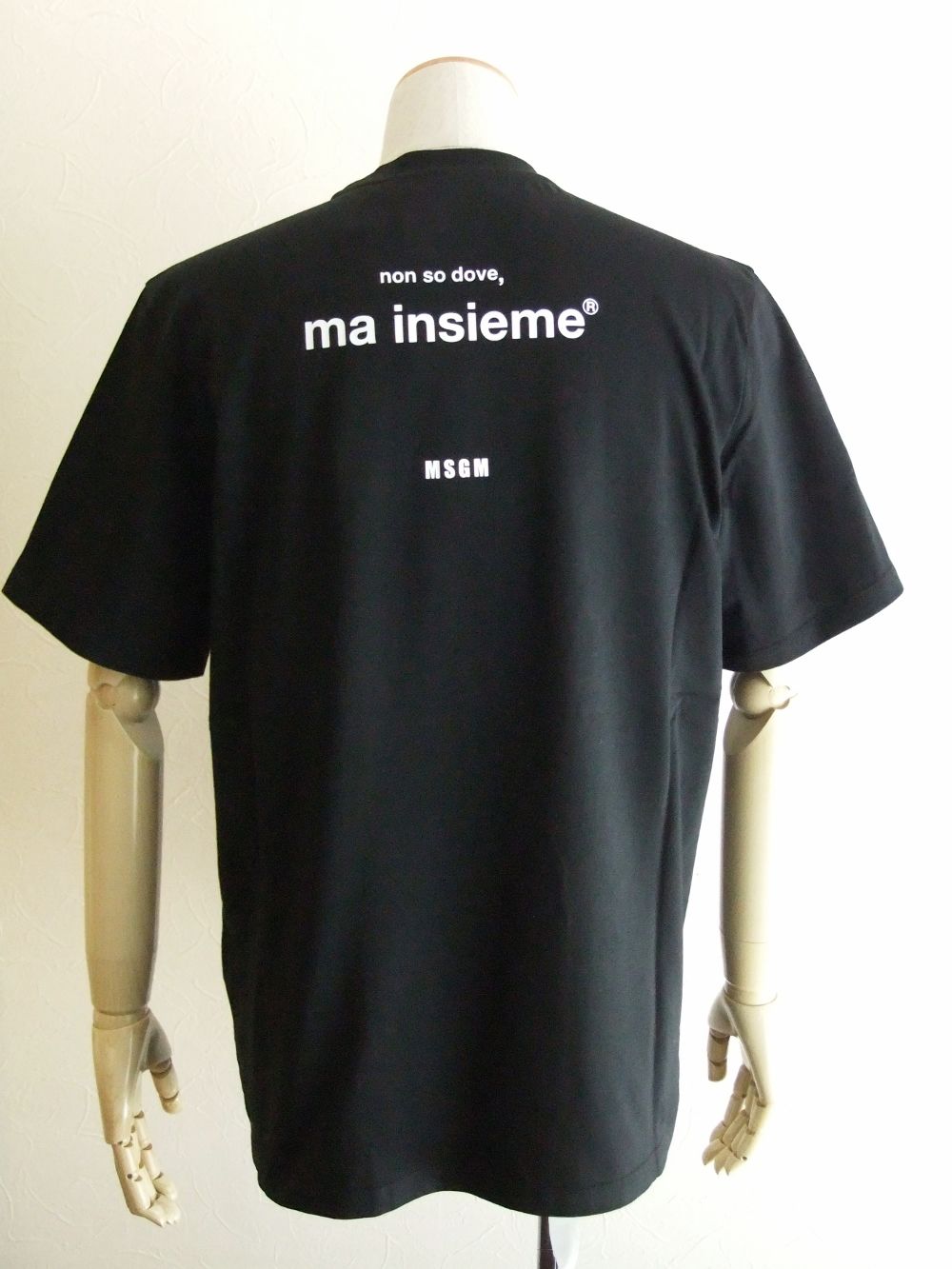 MESSAGE プリント LOGO  ロゴ  T-SHIRT  ( ブラック )  3040MM182