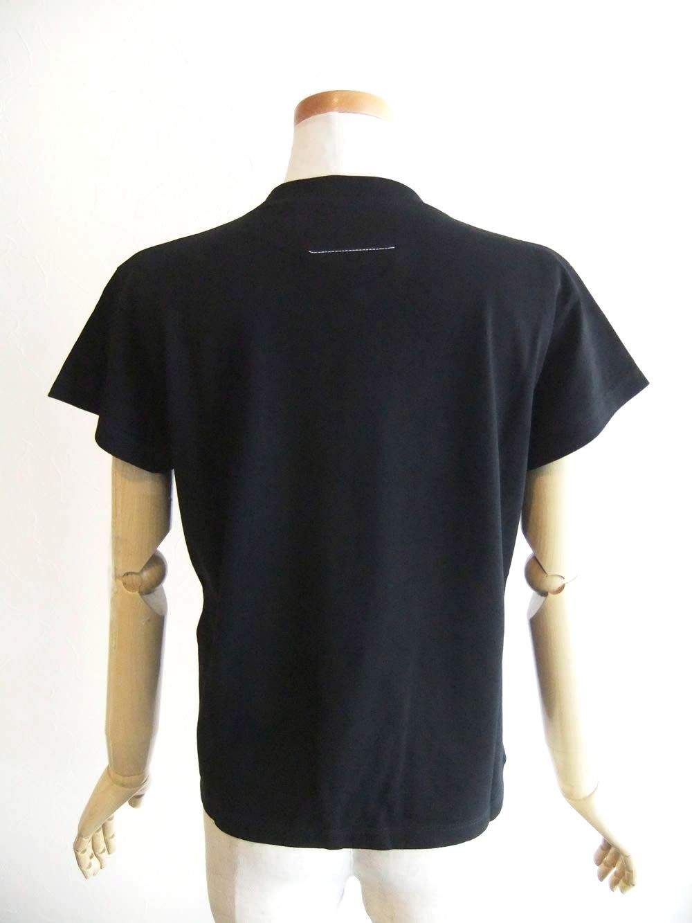 【レディース】MM⑥ MAISON MARGIELA    (ブラック)  シグネチャー ジャージーTシャツ