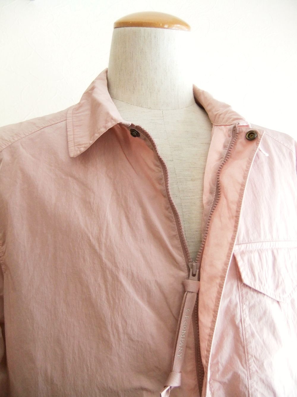 CHROME-R  FULL ZIP OVERSHIRT  (ピンク)  ジップアップ オーバーシャツ