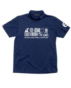 SYMBOL MOCK ( ネイビー ) モックネック 半袖ポロシャツ RSM-21042 - S