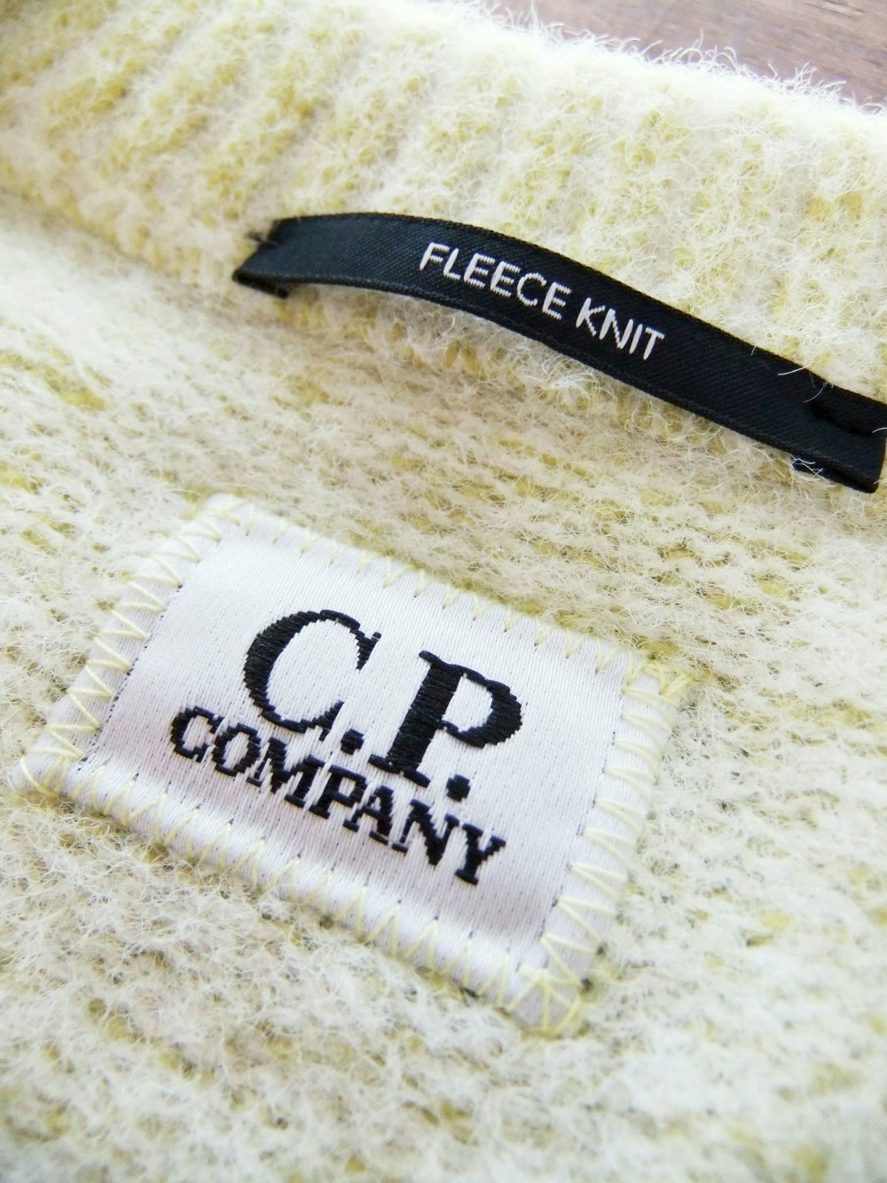FLEECE KNIT JUMPER  (イエロー) ウール クルーネック セーター