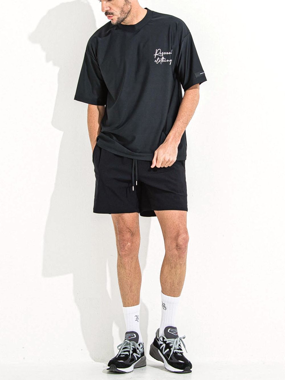 ID RUSH OVER T  (ブラック)   オーバーサイズ ラッシュガード Tシャツ