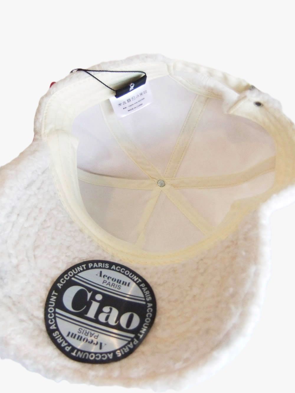 HOMMAGE  C BOA CAP (ホワイト)  ロゴ キャップ  MAH115YDC