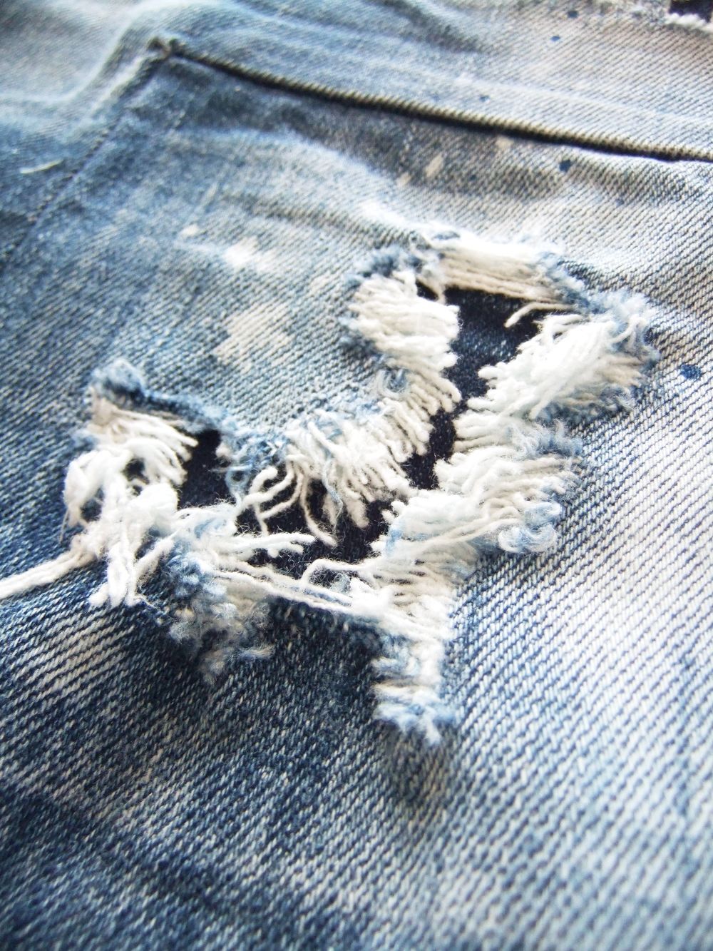 Made With Love Marine Denim Shorts  ダメージ ハーフジーンズ   S71MU0629