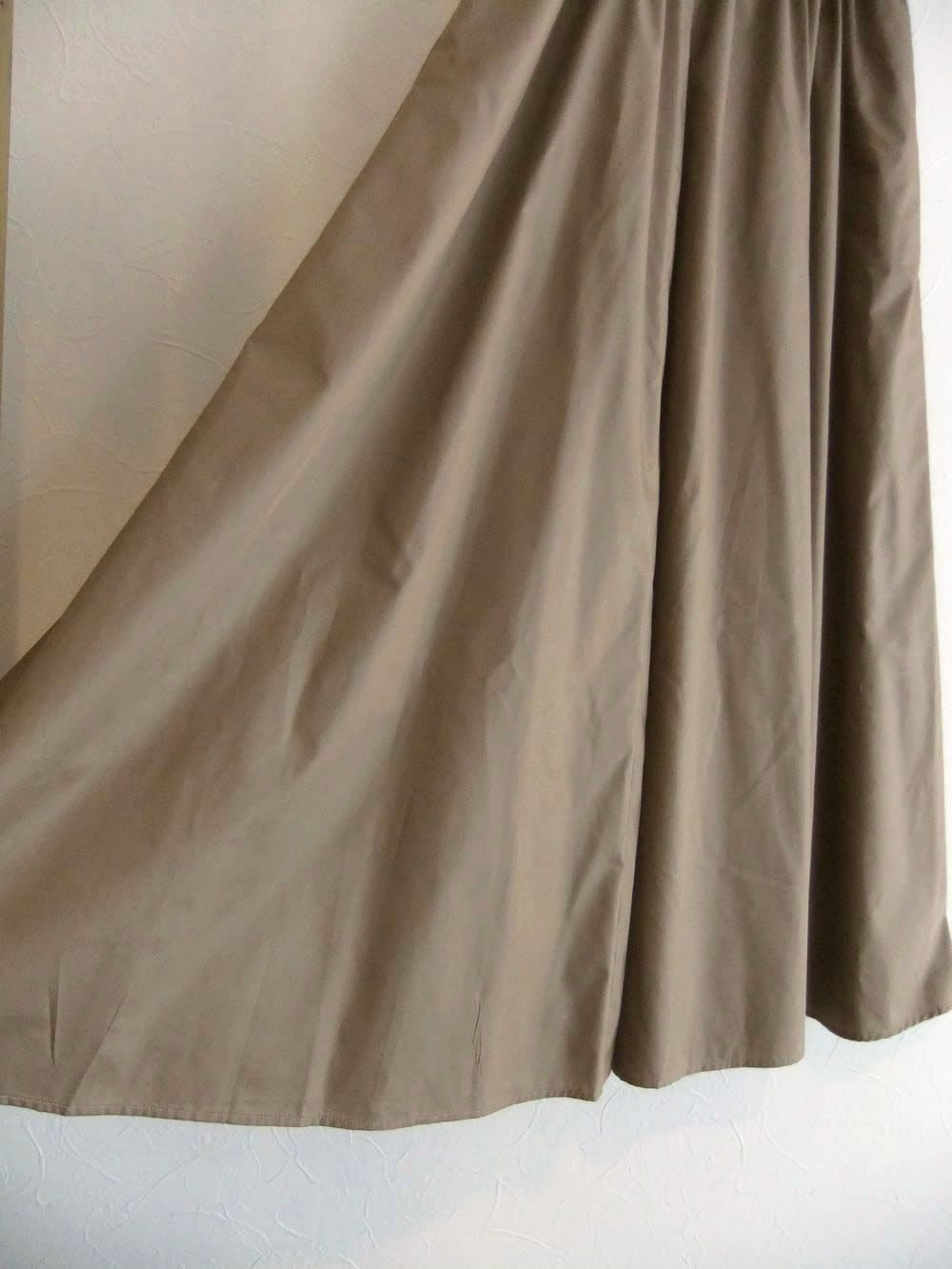 タックフレアー コットンMIX  マキシ丈 スカート  （モカ） MRM130SBA