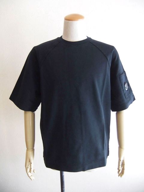 LIGHT FLEECE S/S SWEATSHIRT  (ネイビー) クルーネック半袖 スウェットシャツ