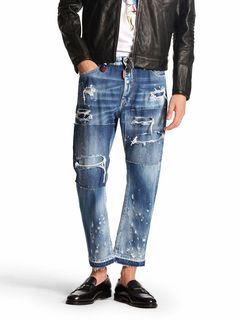 DARK RIPPED WASH BIG BROTHER JEANS   ダメージ ワイドジーンズ   S74LB1459