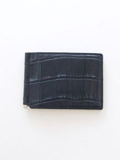 LE'SAC 財布  クロコダイル マネークリップ  (ネイビー)