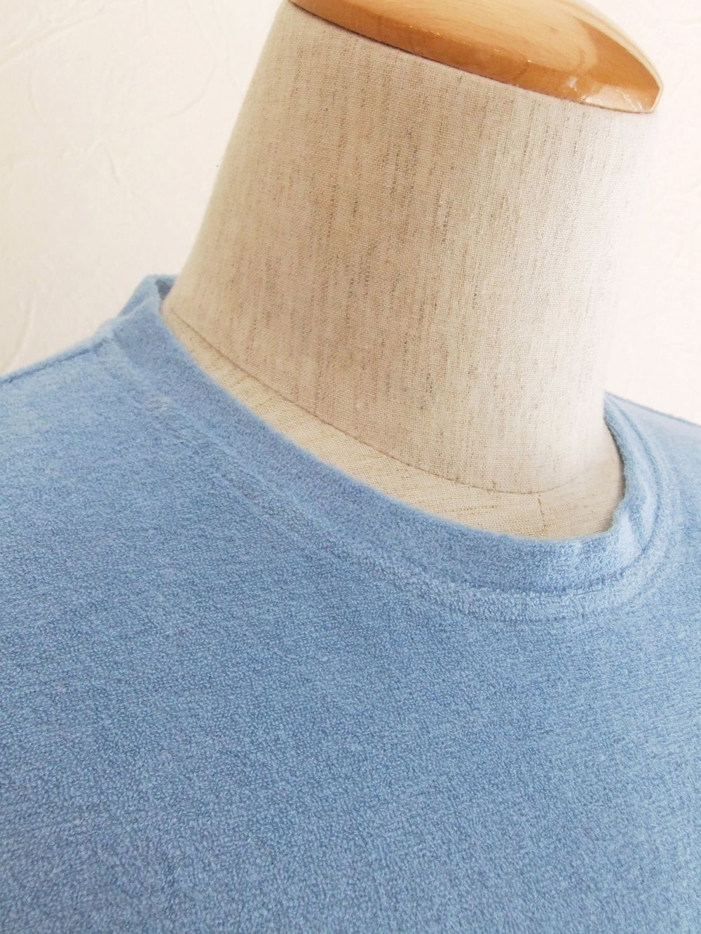 クルーネック 半袖パイルTシャツ ( ブルー )   TS/TC442-511501