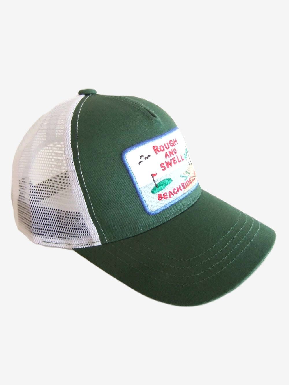 BEACH SIDE MESH CAP  (グリーン)   ロゴ入り ワッペン付き キャップ    RSA-26004
