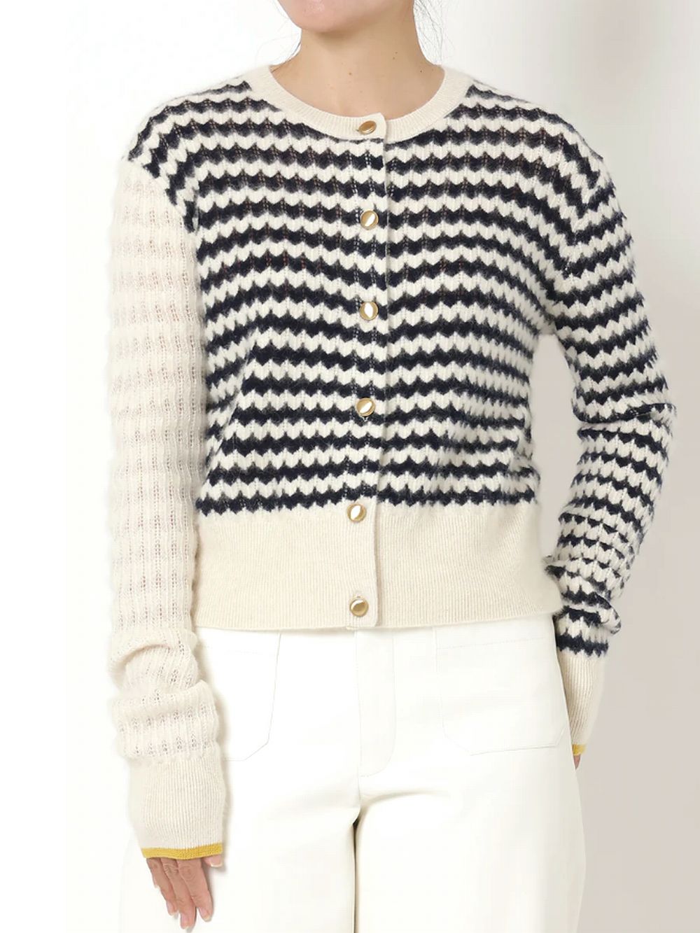Herringbone Striped CD  ヘリンボーン ボーダー カーディガン   2201-0207