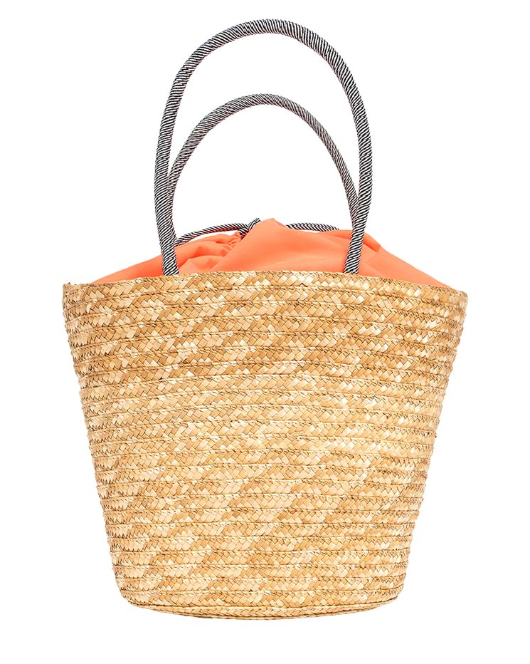 【MICALLE MICALLE Account】 HOMMAGE LARGE BASKET BAG 大 (ピンク×グレー) オマージュ バスケット バッグ  MAB100GEB