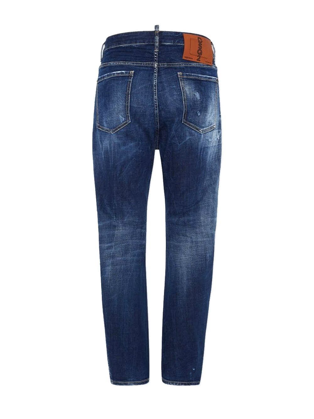 DARK WHITE LINE WASH LONDON BRO JEANS   ダメージ ワイドジーンズ   S71LB1581