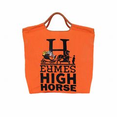 【MICALLE MICALLE Account】 HOMMAGE HORSE TOTE BAG  (オレンジ) オマージュ トートバッグ  MAB107GDE