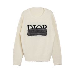 【MICALLE MICALLE Account】 HOMMAGE  DR SHAGGY KNIT (ホワイト)   ロゴ ニット  MAG111NDC