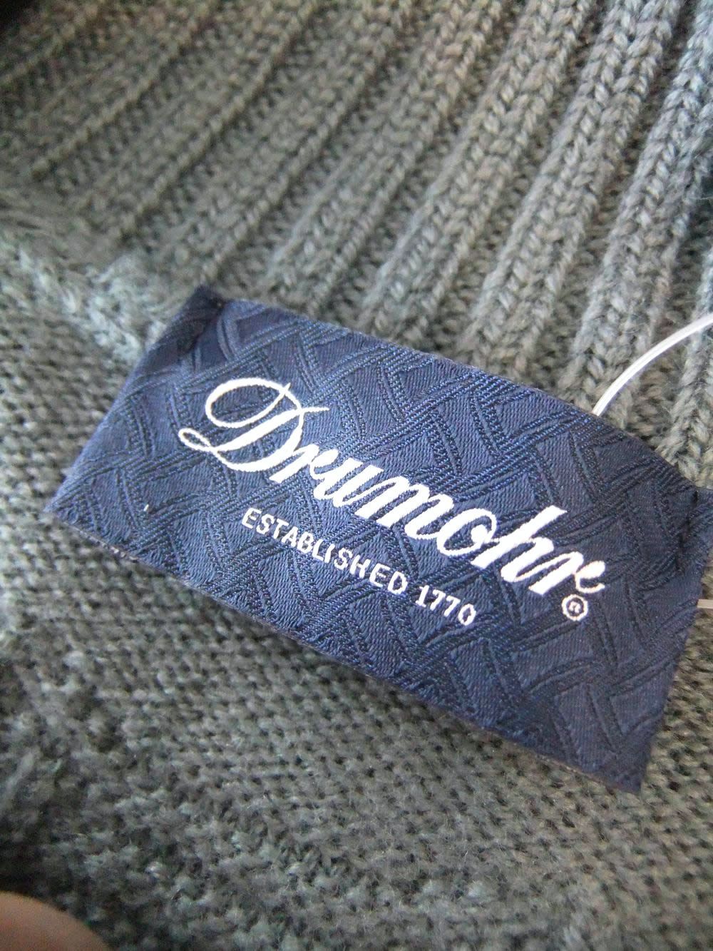 【D7M144】メリノ ミドルゲージ モックネック ニット  (ライトブルー)