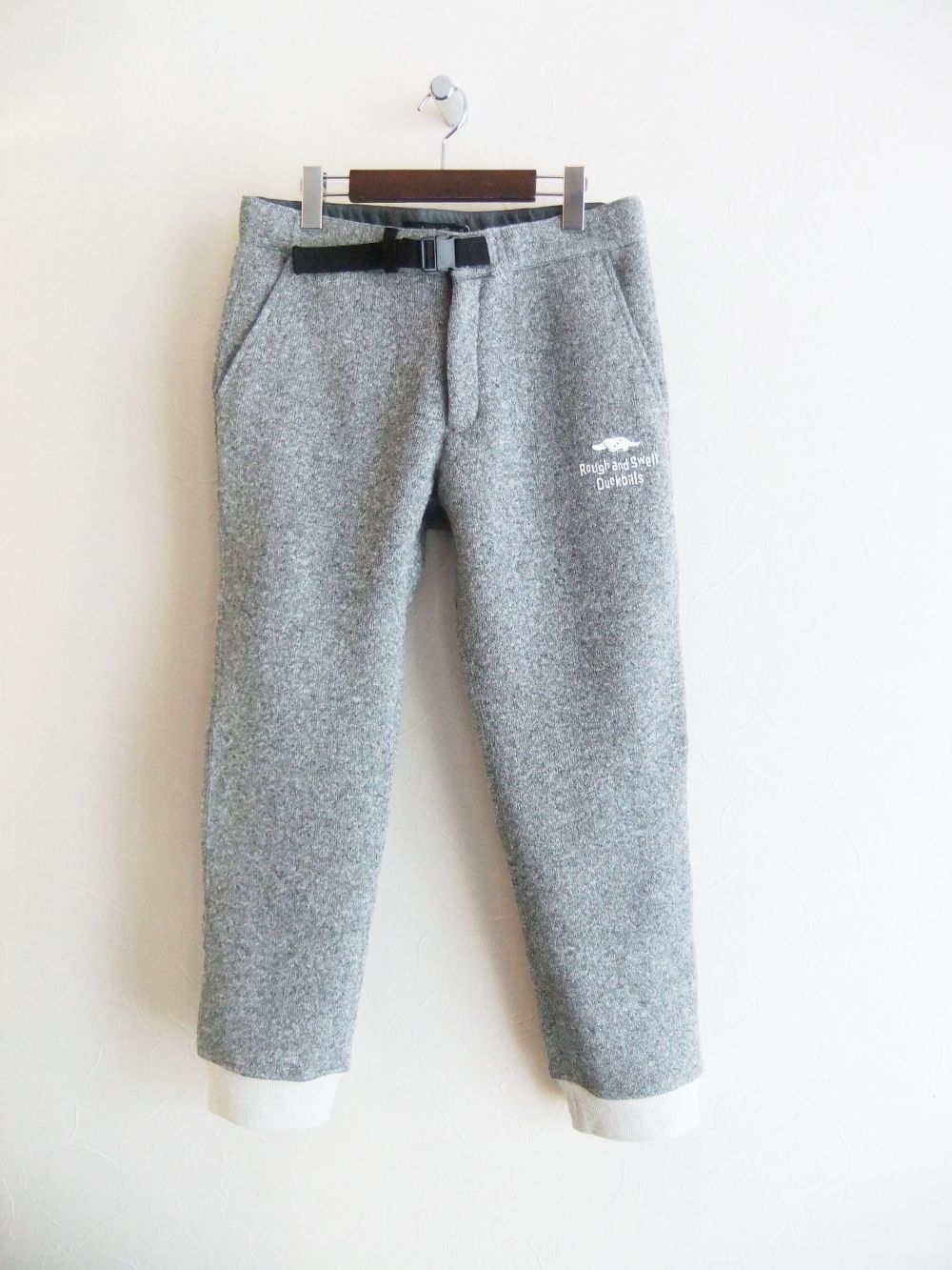 rough & swell - PORTLAND PANTS ロゴ ニット 裏起毛 リブパンツ RSM