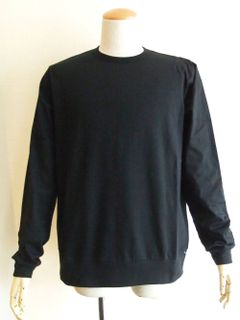 NEBBIOLO LUNGO (ブラック)  クルーネック 長袖Tシャツ