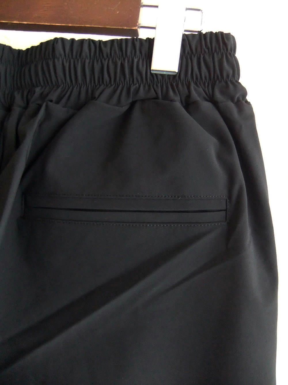 SHORTS OVER PINCES  (ブラック) ナイロン ストレッチ ハーフパンツ