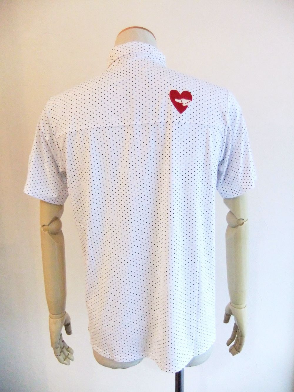 G.D.C. DOTS POLO (ホワイト)   ドット柄 半袖B.D.ポロ  RSM-24011