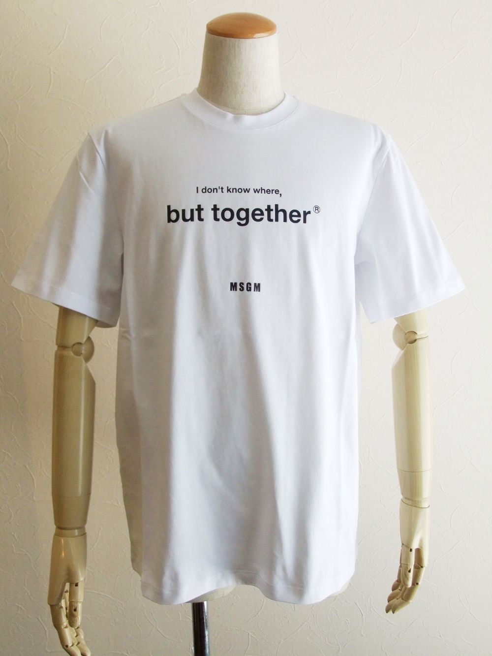 MSGM - MESSAGE プリント LOGO ロゴ T-SHIRT ( ホワイト ) 3040MM182