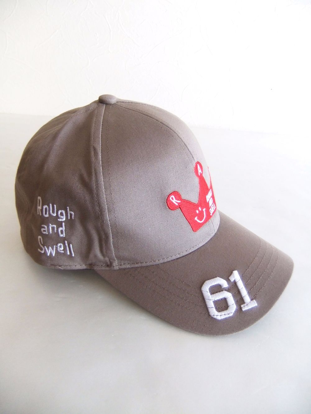 CROWN B.B. CAP  ( グレー )  ロゴ入りキャップ  RSA-22202